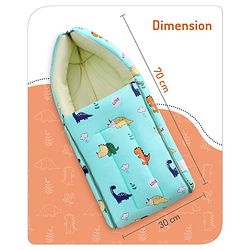 Babyhug Cotton Sleeping Bag Duck Print- Blue