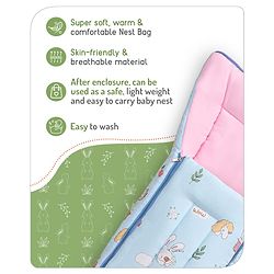 Babyhug Cotton Sleeping Bag Duck Print- Blue