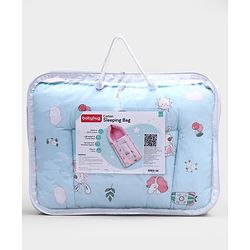 Babyhug Cotton Sleeping Bag Duck Print- Blue