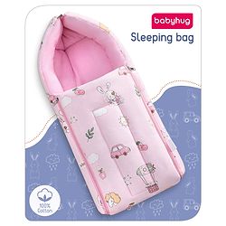 Babyhug Cotton Sleeping Bag Duck Print- Blue