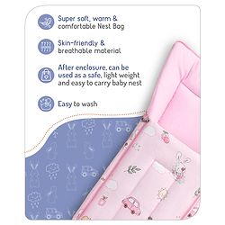 Babyhug Cotton Sleeping Bag Duck Print- Blue