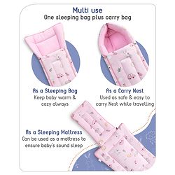 Babyhug Cotton Sleeping Bag Duck Print- Blue