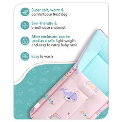 Babyhug Cotton Sleeping Bag Duck Print- Blue