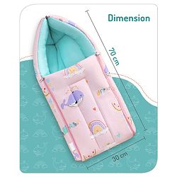 Babyhug Cotton Sleeping Bag Duck Print- Blue