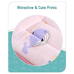 Babyhug Cotton Sleeping Bag Duck Print- Blue
