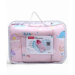 Babyhug Cotton Sleeping Bag Duck Print- Blue