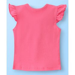Babyhug 100% Cotton Frill Sleeves Front Open Vests Floral & Castle Print Pack of 3- Pink & Yellow