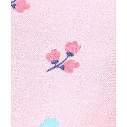 Babyhug 100% Cotton Frill Sleeves Front Open Vests Floral & Castle Print Pack of 3- Pink & Yellow