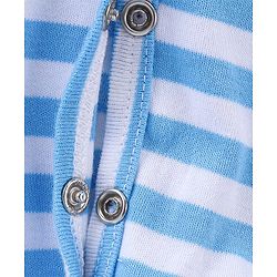 Babyhug Cotton Knit Full Sleeves Footed Sleepsuit with Panda Print Pack of 3 - Blue & Green