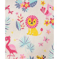 Babyhug Cotton Interlock Knit Full Sleeves Sleep Suit Floral Print Pack of 3 - Multicolor