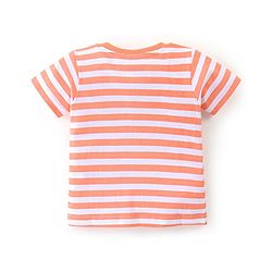 Babyhug Cotton Half Sleeves T-Shirt Stripes & Football Print Pack of 5- Green Grey & Blue