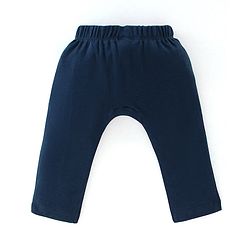 Babyhug Interlock Cotton Knit Full Length Diaper Pants Space Shuttle Print Pack of 3 - Navy Turquoise & Orange