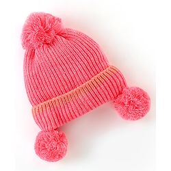 Babyhug Woollen Cap Pink - Diameter 11 cm