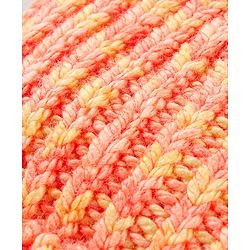 Babyhug Striped Design Woollen Cap Orange - Diameter 10 cm