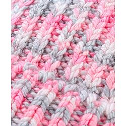 Babyhug Striped Design Woollen Cap Pink - Diameter 11.5 cm