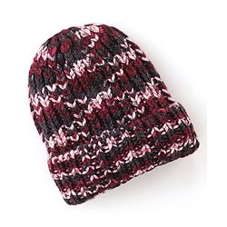 Babyhug Striped Design Woollen Cap Red - Diameter 10.5 cm