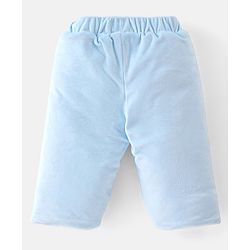 Babyhug Hooded Full Sleeves Winter Wear Set Striped - Blue