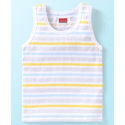 Babyhug 100% Cotton Knit Sleeveless Striped Sandos Balls Print Pack of 3 - Multicolour