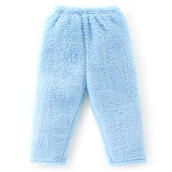 Babyhug Full Sleeves Winter Wear Top & Pajama Set Teddy Applique - Blue