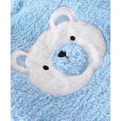 Babyhug Full Sleeves Winter Wear Top & Pajama Set Teddy Applique - Blue