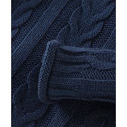 Babyhug Full Sleeves Cable Knit Design Sweater - Navy