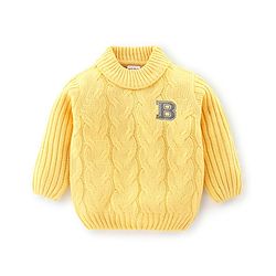 Babyhug Knit Full Sleeves Embroidered  Sweater - Yellow
