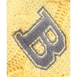 Babyhug Knit Full Sleeves Embroidered  Sweater - Yellow