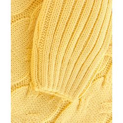 Babyhug Knit Full Sleeves Embroidered  Sweater - Yellow