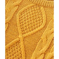 Babyhug Full Sleeves Sweater Cable Knit Design- Yellow