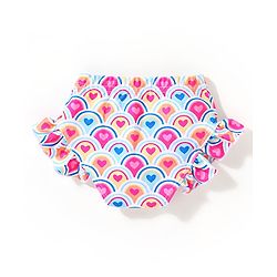 Babyhug Sleeveless Two Piece Swimsuit Heart  Print - Pink