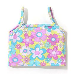 Babyhug Sleeveless Two Piece Swimsuit Floral  Print - Pink