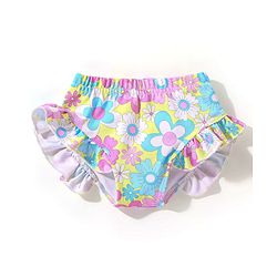Babyhug Sleeveless Two Piece Swimsuit Floral  Print - Pink