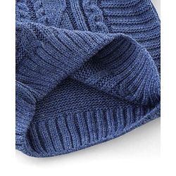 Babyhug Knit Full Sleeves Solid Color Sweater - Blue