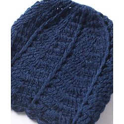 Babyhug  Woollen Caps with Pompom - Navy Blue