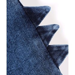 Babyhug Cotton Washed Denim Knee Length Bermuda Solid Colour - Navy Blue