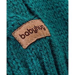 Babyhug Knitted Sleeveless Sweater with Cable Knit Design - Teal