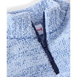 Babyhug Knit Full Sleeves Solid Sweater - Blue