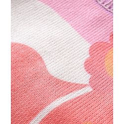 Babyhug Knit Pullover Flower Design - Multicolor