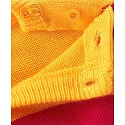 Babyhug Knitted Full Sleeves Sweater Striped Design - Multicolour
