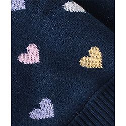 Babyhug Full Sleeves Heart Print Pullover - Multicolour