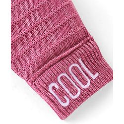 Babyhug Fleece and Woollen Full Length Pant Striped - Pink