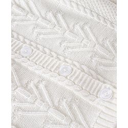 Babyhug Knit Full Sleeves Sweater Cable Knit Design - Off White