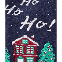 Babyhug Full Sleeves Sweater Christmas Design- Navy Blue