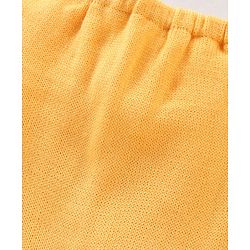 Babyhug Knit Full Length Woolen Pant with Solid Design - Yellow