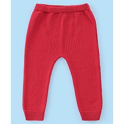 Babyhug Organic Cotton Full Sleeves Sweater Set with Cap Cherry Design - Off White & Red