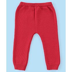 Babyhug Organic Cotton Full Sleeves Sweater Set with Cap Cherry Design - Off White & Red