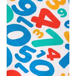 Babyhug Cotton Jersey Full Sleeves Night Suit Numbers Print - White
