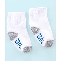 Cute Walk by Babyhug Cotton Knit Anti Bacterial Ankle Length Socks Stripes & Ball Design Pack of 5 - Black Grey & White