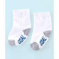 Cute Walk by Babyhug Cotton Knit Anti Bacterial Ankle Length Socks Stripes & Ball Design Pack of 5 - Black Grey & White