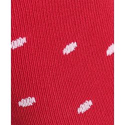 Cutewalk by Babyhug Non Terry Footed Anti Bacterial Polka Dot Design Tights  - Red